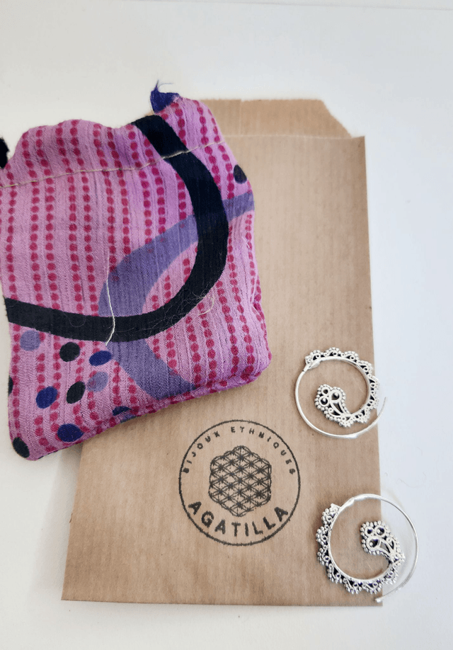 PETITES SPIRALES BOUCLES D'OREILLES ETHNIQUES