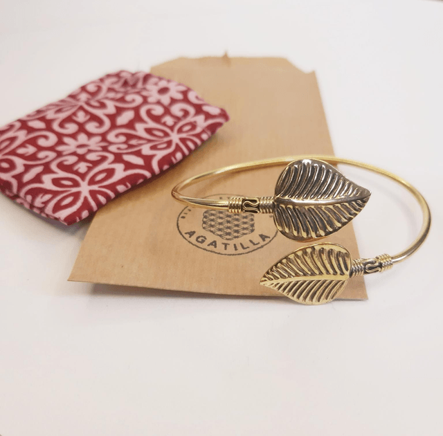 BRACELET AJUSTABLE FEUILLE NATURE 
