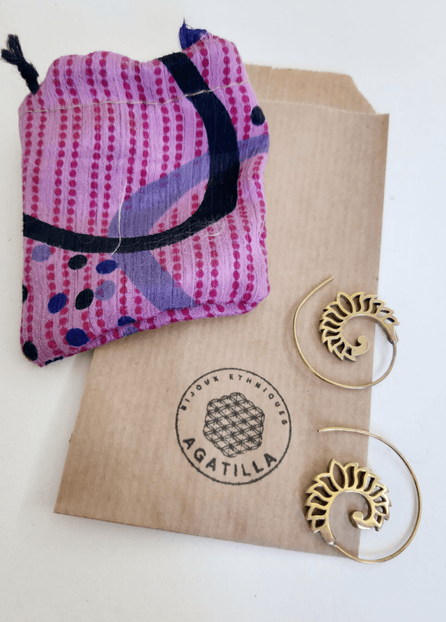 PETITE SPIRALES BOUCLES D'OREILLES ORIGINALES 