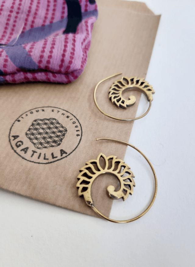 PETITE SPIRALES BOUCLES D&#039;OREILLES ORIGINALES 